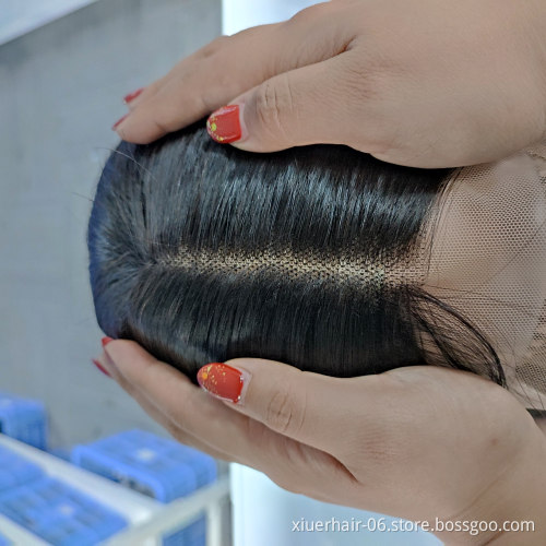 Natural Color Straight Wave Full Cuticle Aligned Unprocessed Indian 13*4 Lace Frontal Human Hair Wigs